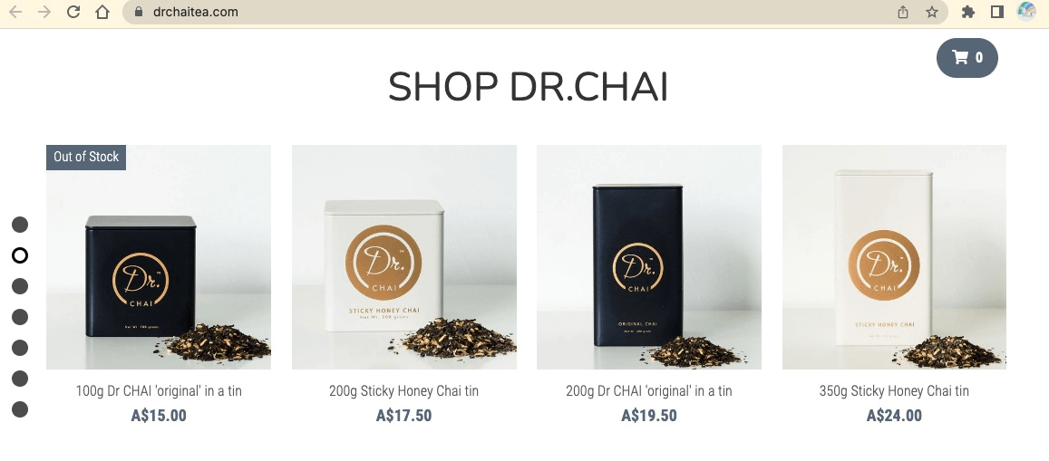null Dr. Chai Tea Website Landing Page